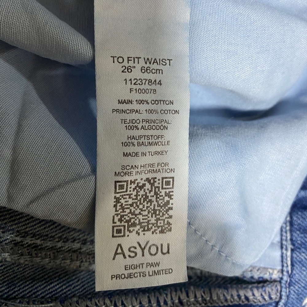 As You 100% cotton high rise straight leg jeans - Picture 5 of 6